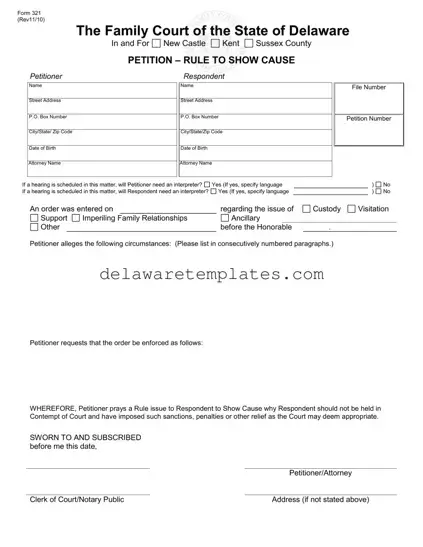 Fill a Valid Delaware 321 Form